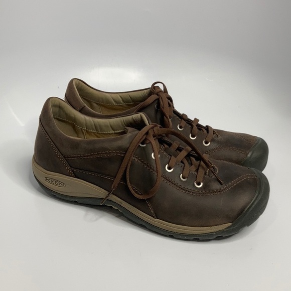 Keen Presidio ll sneakers brown oiled leather size 8.5 - Picture 1 of 7